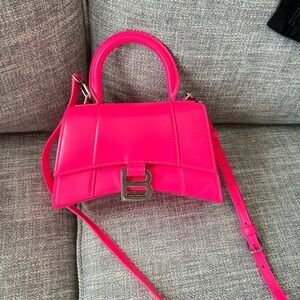 Balenciaga XS Hourglass Hot Pink